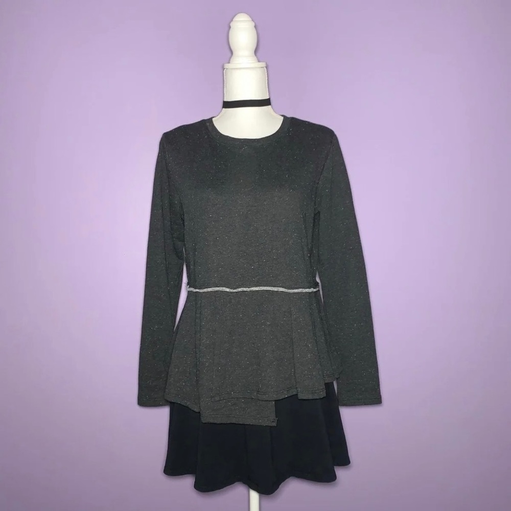 NEW Boutique Rainbow Confetti Peplum Top